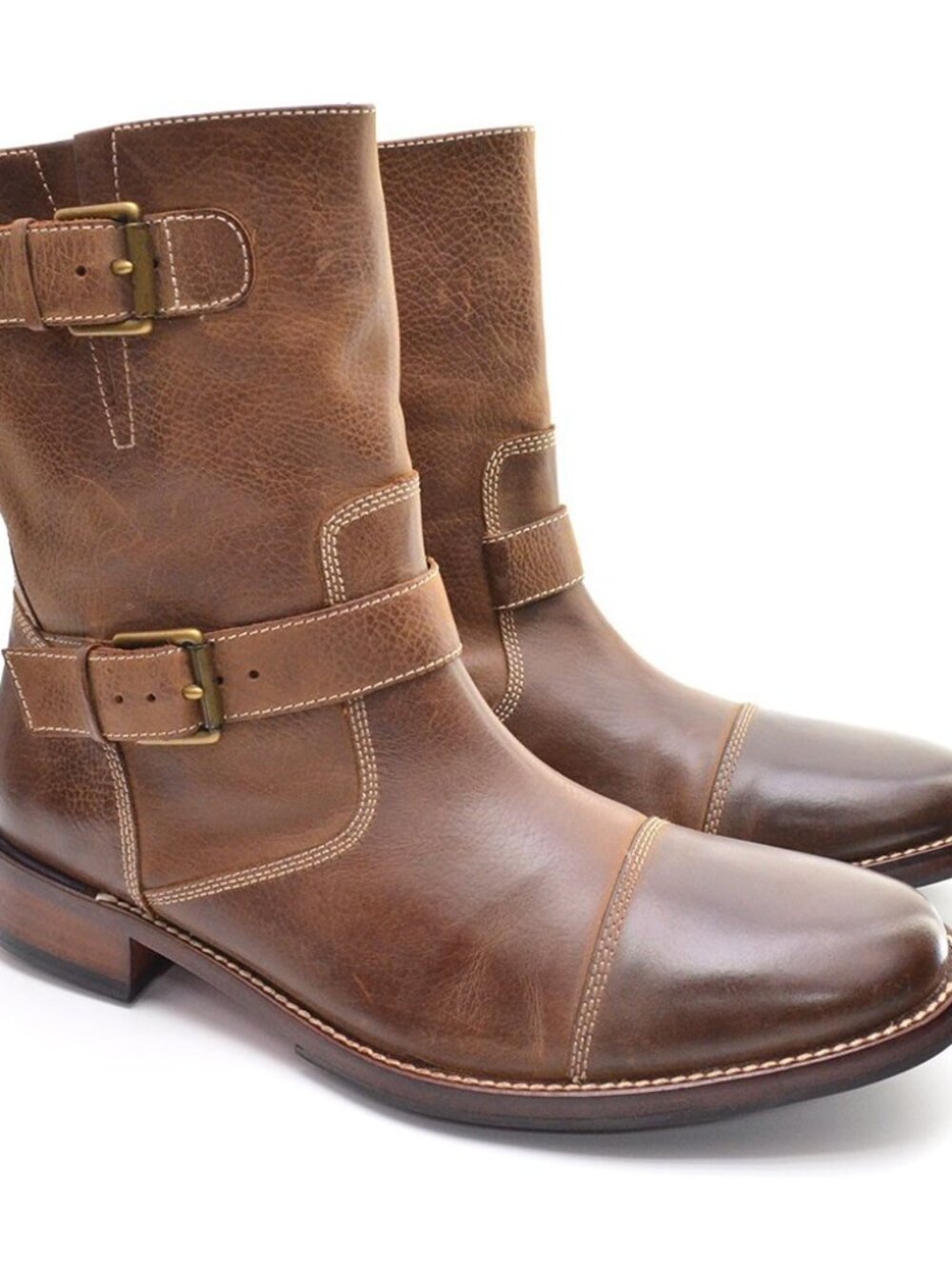 Men Cole Haan Air Brando Buckle Biker Boots 13 M New